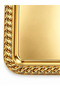 Checked Stainless Steel Serving Tray, 22x22 cm, for Tea, Coffee, Engagement, and Wedding – Gold, 1 Piece - 3