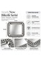 Checked Stainless Steel Serving Tray, 22x22 cm—For Tea, Coffee, Engagement, and Wedding Celebrations—Silver, Set of 6 - 2