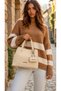 Women's New Season Soft Leather 4-Compartment Adjustable Strap Luxury Hand and Shoulder Bag Shopper