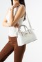 Women's Clutch Bag and Shoulder Bag with Buckled Design - 3
