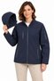 Waterproof Softshell Jacket with Fleece Lining, Detachable Hood, and 4 Pockets - Navy Blue - 2