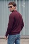 Men's Premium Soft-Textured, Pilling-Resistant Polo Collar Knit Sweater, Burgundy 27W2020 - 3