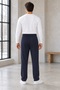 Men's Navy Blue Baggy 3-Ply Brushed Inside Oversized Winter Sweatpants - 4