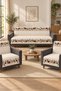Multipurpose Modern Bohemian Velvet Non-Slip Foam-Padded Sofa Cover, Sofa Cover Set 3,1,1