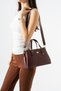 Women's Clutch Bag and Shoulder Bag with Buckled Design - 3