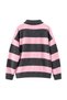 Gray Striped Soft Textured Sweater - 4
