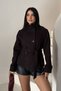 Women's Zra Model Belted Stand Collar Short Cashmere Coat