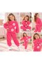 Girls' Plush Sweatsuit Set with Floral Print—Soft Welsoft Fleece Sweatshirt and Pants Set - 2