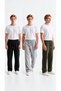 Men's 3-Piece Baggy, Loose Fit Sweatpants Set with Brushed Inside Zippers, Winter, 3-Ply