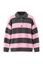Gray Striped Soft Textured Sweater - 3