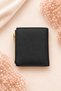 Squirrel-Embossed Wallet with Coin Pocket, Vintage Design, Black - 2