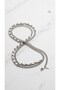 Men's Stainless Steel Double Bracelet Set—Silver-Colored Geometric Chain and Gourmet Chain Style - 5
