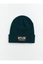 Men's Knit Beanie with Printed Slogan