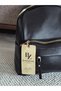4-Compartment Black Leather Women's Backpack with Adjustable Straps – Daily Use - 4