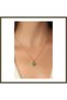 Gold and Green Butterfly-Shaped Women's Necklace BX