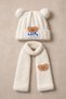 – Plush Beanie and Scarf 2-Piece Set | 3–18 Months