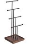 Four-Tier Jewelry Tree Stand - Walnut/Black