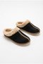 Voga Nubuck Women's Winter House Slippers with Embroidery and Fur Accents, Closed-Toe, for Indoor Use 2900-K3