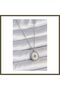 316L Stainless Steel Silver-Colored Chain with White Enamel and Polar Star-Embossed Medallion, Women's BX Model