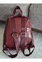 4-Compartment Black Leather Women's Backpack with Adjustable Straps – Daily Use - 4