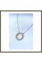 316L Steel, Silver-Colored, Zircon Stone, Gold Accents, Xoxo Women's Necklace BX