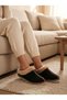 Voga Nubuck Women's Winter House Slippers with Embroidery and Fur Accents, Closed-Toe, for Indoor Use 2900-K3 - 2