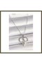 316L Stainless Steel Silver-Colored Chain Necklace with Zircon Stone Embellishments for Women, Model BX