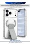 Apple iPhone 18 Pro 5G 2026 Premium Anti Scratch Transparent Phone Cover with Magsafe Ring and Leather Kickstand Protective Case Cover