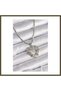 316L Steel, Silver-Colored, Italian Chain, Mixed-Color Zircon Stone Detail, Women's Necklace Model BX