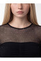 High-Quality Pieces from Çelebi Store: Brand-New Roba-Collar Ruched Tulle Blouse with Rhinestones - 3