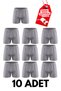 10-Pack Men's Cotton Relaxed-Fit Boxer Briefs with Wide Legs - Includes a Free Phone Holder Keychain
