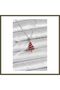 316L Stainless Steel Chain, Silver-Colored, Red Fir Tree Design, New Year's-Themed Women's Necklace BX