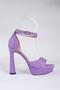 Lilac Suede Women's Heeled Shoes K404580102 - 5
