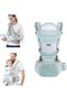 Axooms Baby Carrier with Hip Seat - Multi-Functional Baby Backpack Carrier for Newborns to Toddlers (0-36 Months), Ergonomic & Breathable with Adjustable Waist Strap (Green) - 2