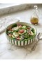 Modern Rhythm Series, Set of 2, Aegean Green Patterned Bowls, Chip and Corn Serving Bowls, Hand-Painted Ceramic Model, 15 Cm. - 4
