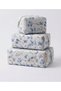 Terrazzo-Patterned Quilted Cosmetic Bag Set (Small, Medium, Large)