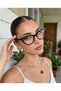 Selen Black - Blue Light-Protective Cat-Eye-Shaped Women's Optical Frames for Eye Relief While Using Screens - 3