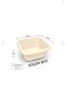 🩷 3-Piece Square Kitchen Bowl Set: Nesting Plastic Vegetable and Fruit Washing Bowls - Cream, Pink, Cream (in that order) - 4