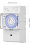 Mechanical 24 Hours Timer Switch DC 12V 30 Minutes Interval 48 Times ON/OFF Programmable Electrical Timer DIN Rail Installation Relay Switch - 7