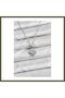 316L Stainless Steel Chain, Silver-Colored, Zircon-Set Clover-Shaped Women's Necklace BX