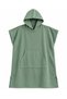 Unisex Beige, Khaki, and Orange Stretch Fabric Hooded Poncho - Oversized, Stretch Fabric, Kangaroo Pocket, Relaxed Fit Poncho for Camping, the Beach, and Everyday Use_Slightly Damaged.