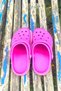 Pink high sole slippers - 5