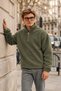 Men's Winter Khaki Fleece Jacket with Half-Zip - 4