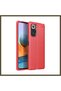غطاء حماية متوافق مع هاتف Redmi Note 10 Pro، يتميز بخاصية التركيز التلقائي - لون أحمر BX.