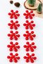 Artificial Fan-Shaped Kokina New Year's Ornament, 6 cm (9-candle), Cherry Branch New Year's Christmas Tree Decoration
