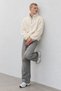 Men's Modern Ecru Fleece-Lined Half-Zip - 2