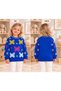 Girls' & Kids' Butterfly-Patterned Crew-Neck Stretch Knit Sweater - 3