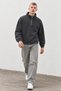 Men's Modern Charcoal Grey Fleece with Half-Zip - 3