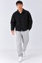 Men’s Shirt Collar, Buttoned, Textured Casual Black Jacket - 3
