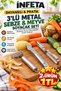3-Piece Metal Vegetable and Fruit Peeler Set, Silver, Potato, Carrot, and Cucumber Peeler, Kitchen Gadget